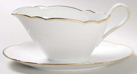 Inka Gold Gravy Boat with Attached Underplate