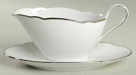 Inka Platinum Gravy Boat with Attached Underplate