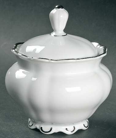Majestic Platinum Sugar Bowl & Lid