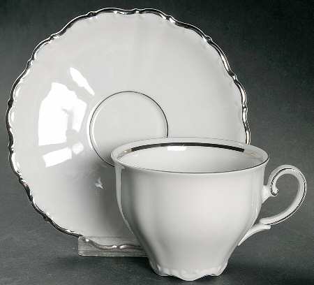Majestic Platinum Flat Cup & Saucer Set