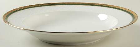 Polonaise Green Large Rim Soup Bowl