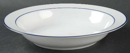 Rainbow Blue Rim Soup Bowl