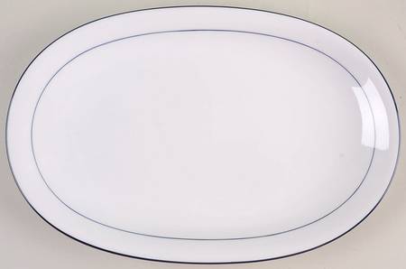 Rainbow Blue 12" Oval Serving Platter