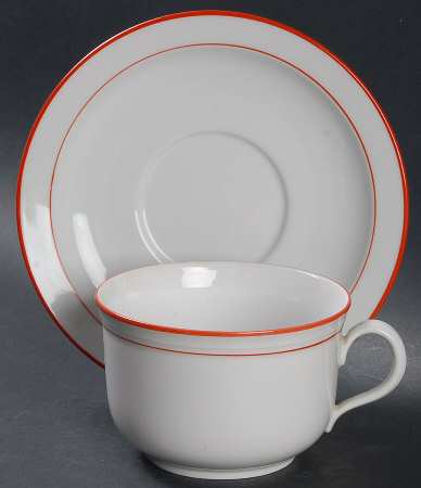 Rainbow Red Oversized Cup & Saucer Set