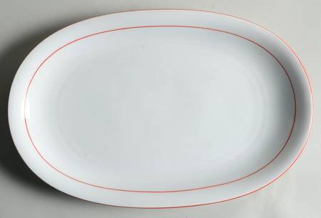 Rainbow Red 12" Oval Serving Platter