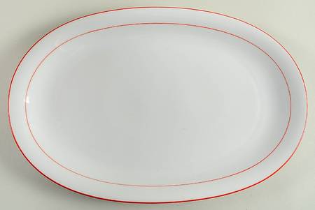 Rainbow Red 13" Oval Serving Platter