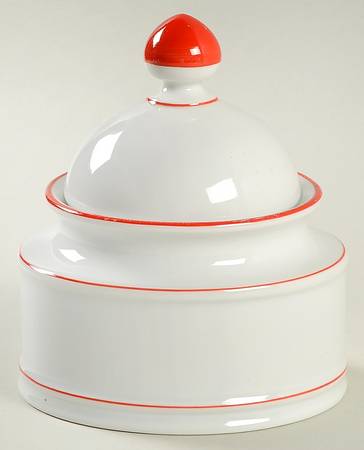 Rainbow Red Sugar Bowl & Lid