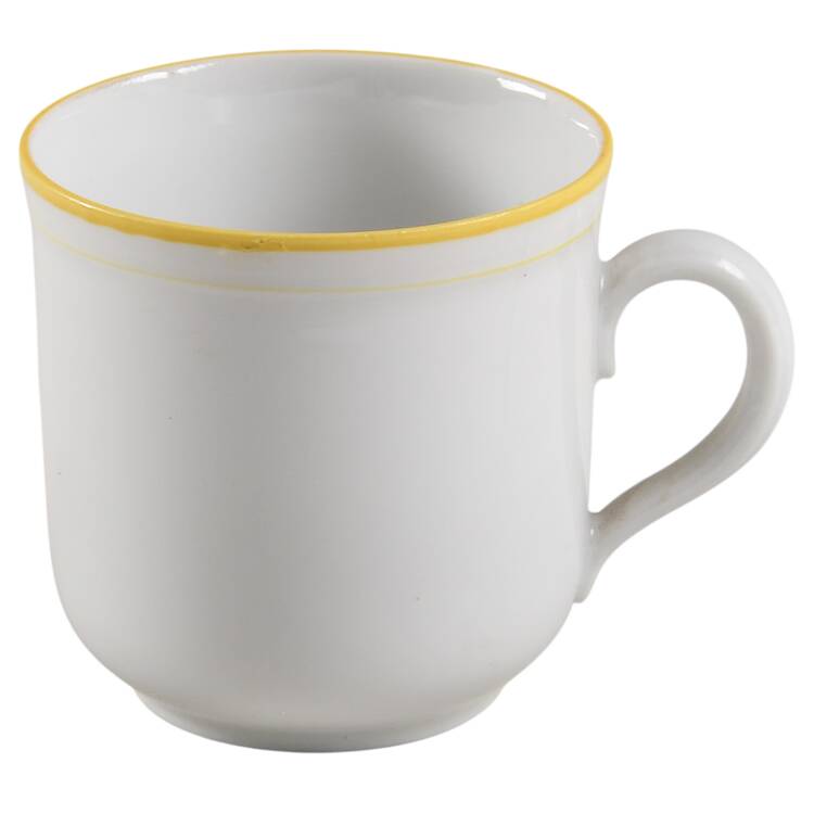 Rainbow Yellow Flat Demitasse Cup