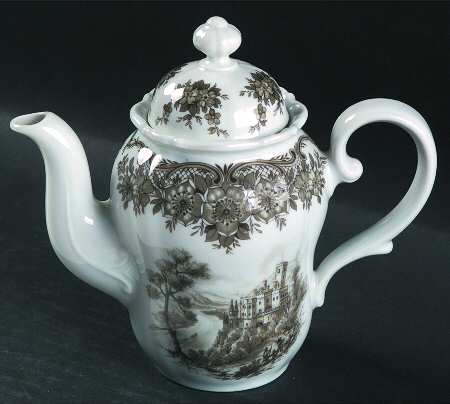 Rhinegau (Scalloped) Individual Coffee Pot & Lid