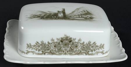 Rhinegau (Scalloped) Square Covered Butter
