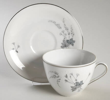 Silver Mist Flat Cup & Saucer Set
