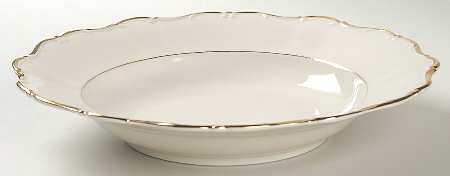 State Gold Rim Soup Bowl