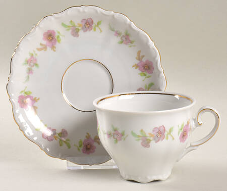 Theresia Floral Flat Cup & Saucer Set