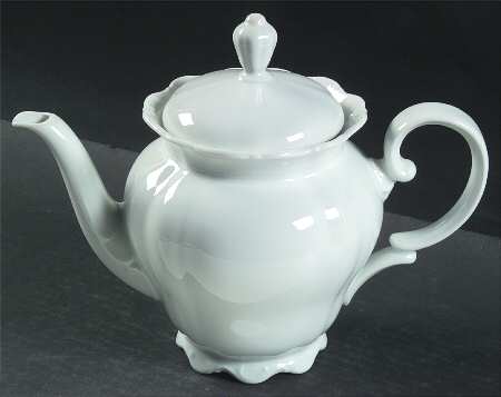 Theresia White Teapot & Lid