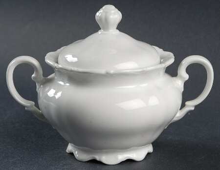 Theresia White Sugar Bowl & Lid