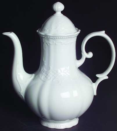 Vienna White Coffee Pot & Lid
