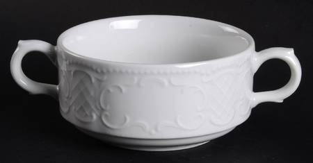 Vienna White Flat Cream Soup Bowl