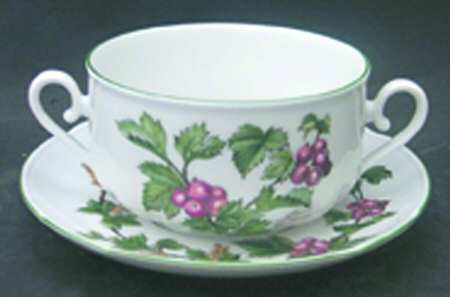 Waldbeere Flat Cream Soup Bowl & Saucer Set