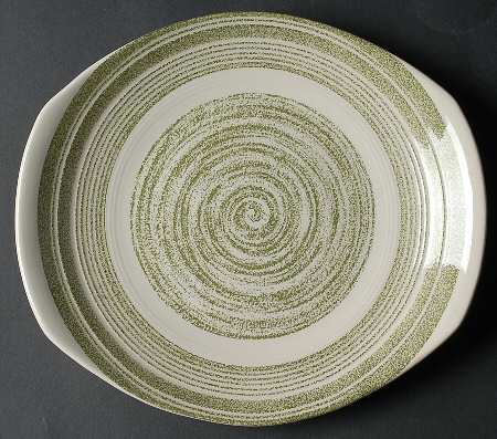 El Verde Handled Cake Plate
