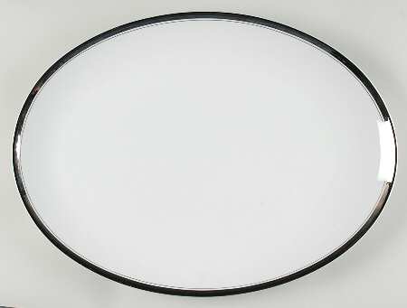 Tudor Black 16" Oval Serving Platter