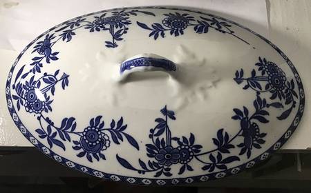 Delph Blue Lid for Oval Vegetable