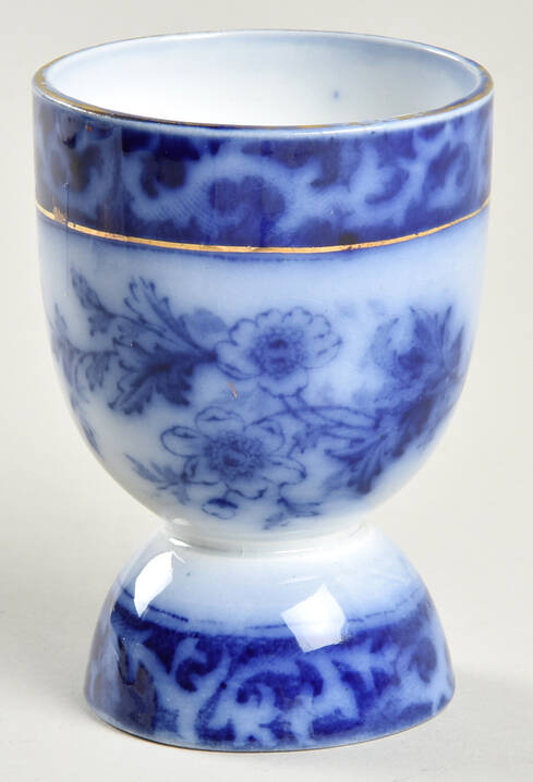 Touraine (Flow Blue) Double Egg Cup