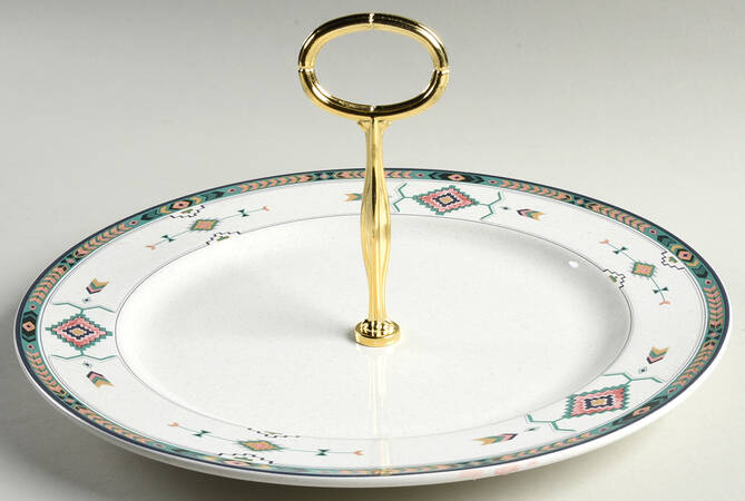 Adirondack Round Serving Plate with Center Handle (Dp) Hc