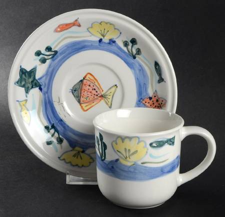Aruba Flat Cup & Saucer Set