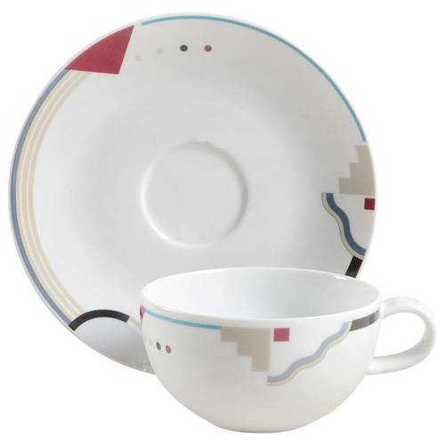 Attitudes Flat Cup & Saucer Set