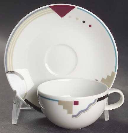Attitudes Flat Demitasse Cup & Saucer Set
