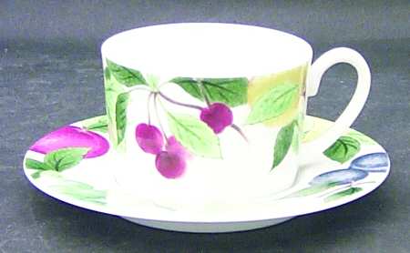 Autumn Jewels Flat Cup & Saucer Set
