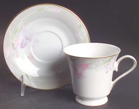 Balmoral Gray Footed Cup & Saucer Set
