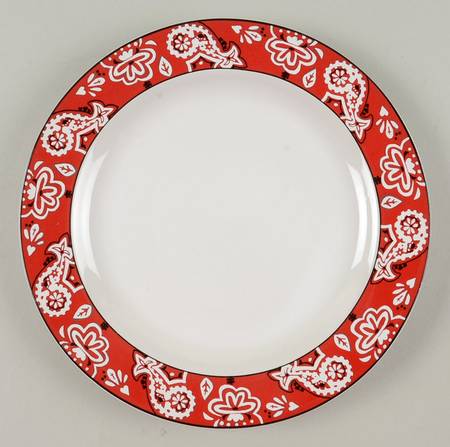 Bandana Red Salad Plate