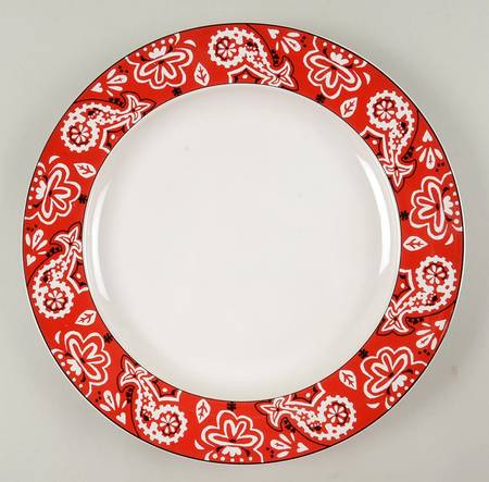 Bandana Red 12" Chop Plate (Round Platter)