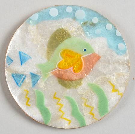 Barrier Reef Coaster Plastic & Cork