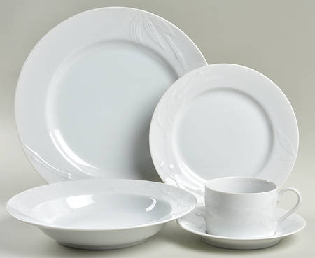 Bamboo White 5 Piece Place Setting