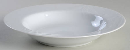 Bamboo White Rim Cereal Bowl