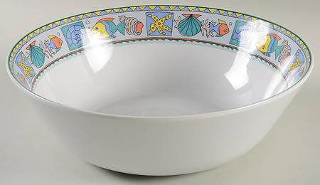 Beach Party 9" Round Vegetable Bowl