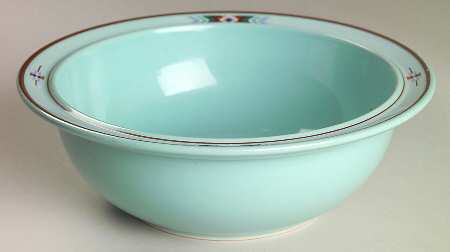 Big Prairie Green Rim Cereal Bowl