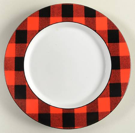 Buffalo Plaid Red Salad Plate