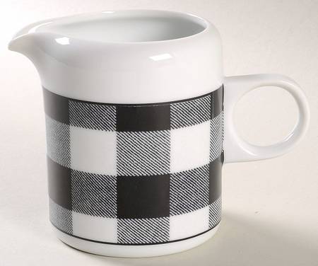 Buffalo Plaid Black and White Creamer