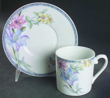 Classic Garden Flat Cup & Saucer Set
