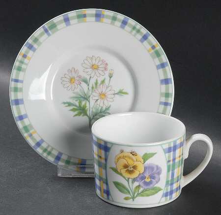 Country Blossom Flat Cup & Saucer Set