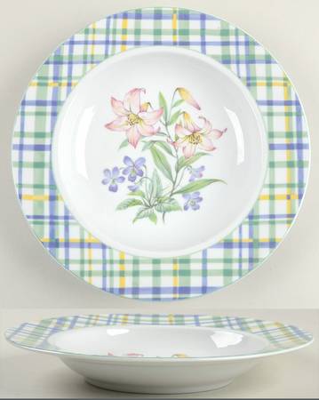 Country Blossom Large Rim Soup Bowl