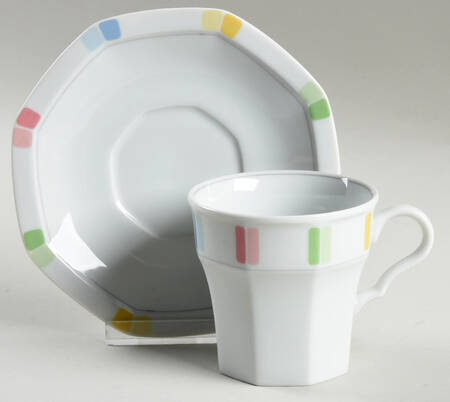 Color Chart Flat Cup & Saucer Set