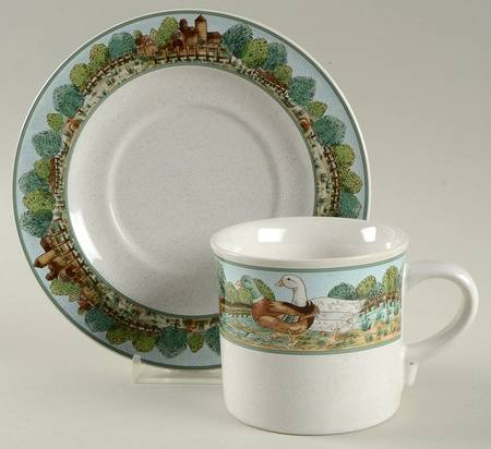 Country Inn Flat Cup & Saucer Set
