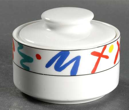 Color Mural Sugar Bowl & Lid