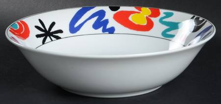 Color Mural 9" Round Vegetable Bowl