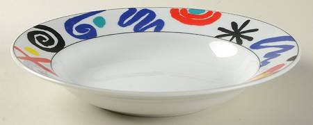 Color Mural Rim Soup Bowl