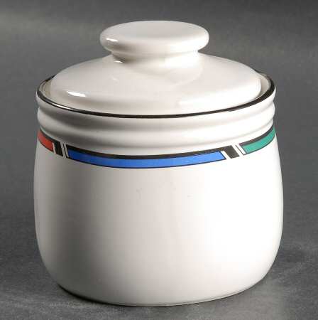 Color Rings Sugar Bowl & Lid